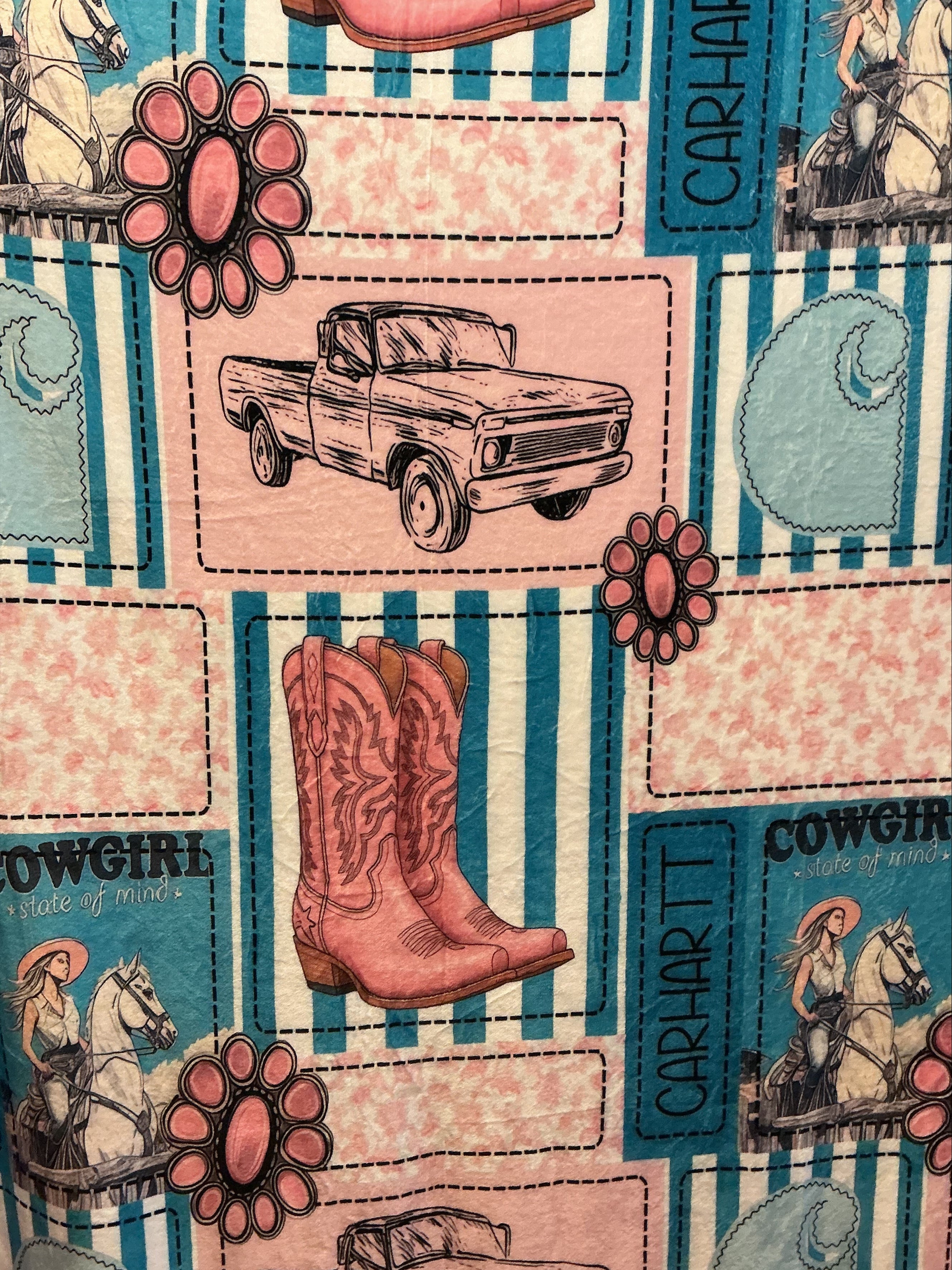 Carhartt Cowgirl plush blanket