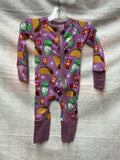 Taco print zippie