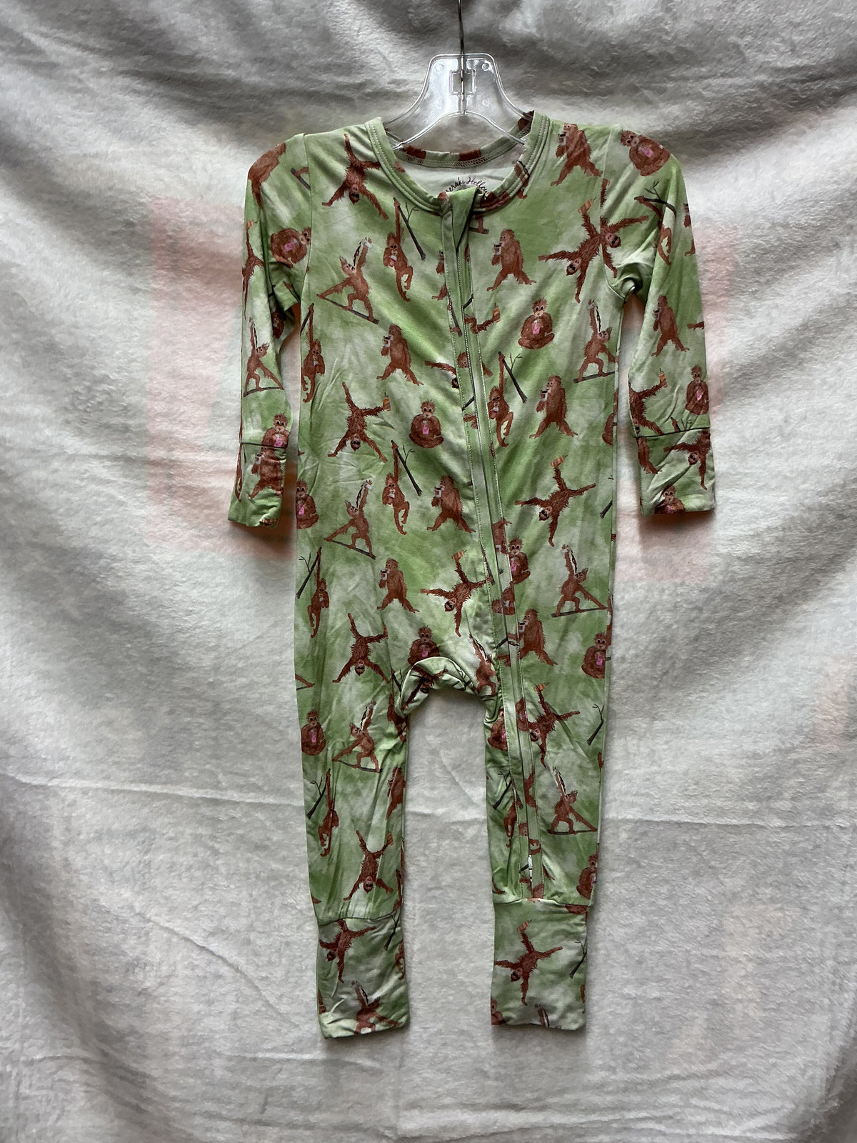 Orangutan print zippie