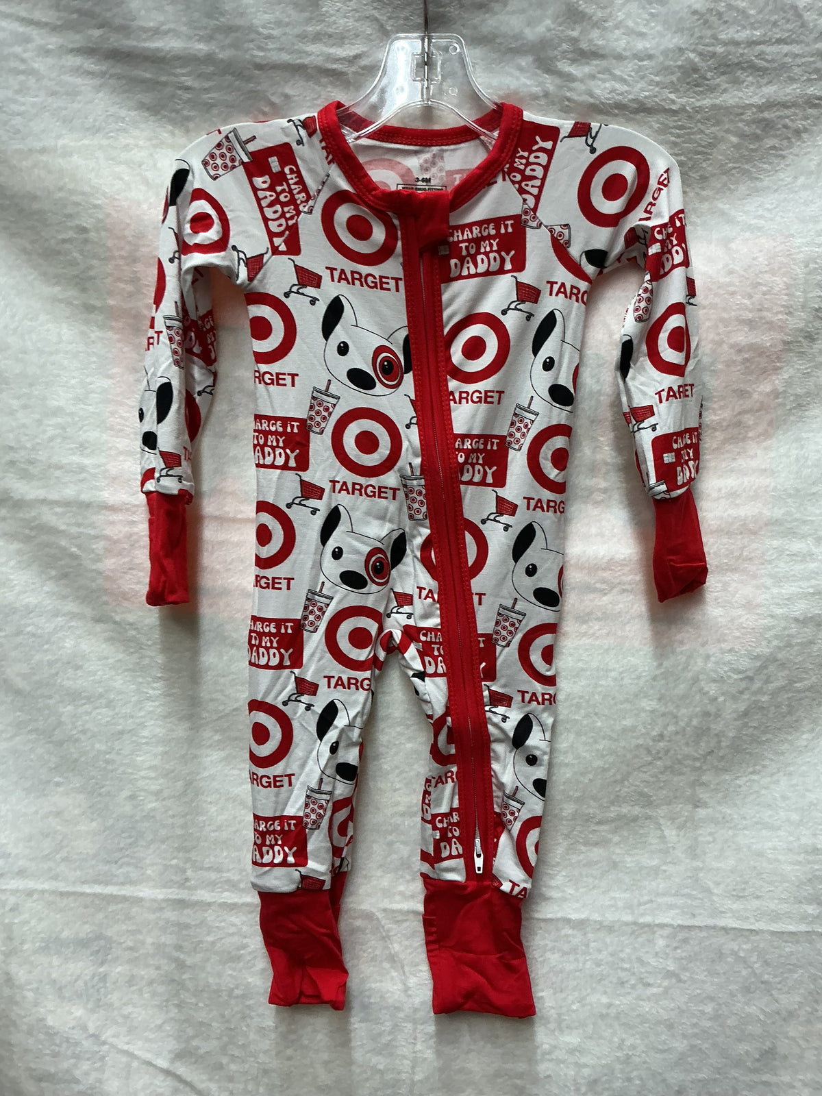 Target charge it to my daddy print zippie