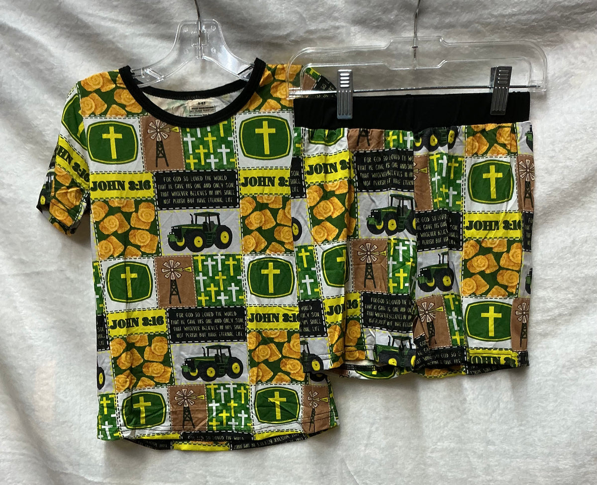 John 3:16 print short sleeve and shorts