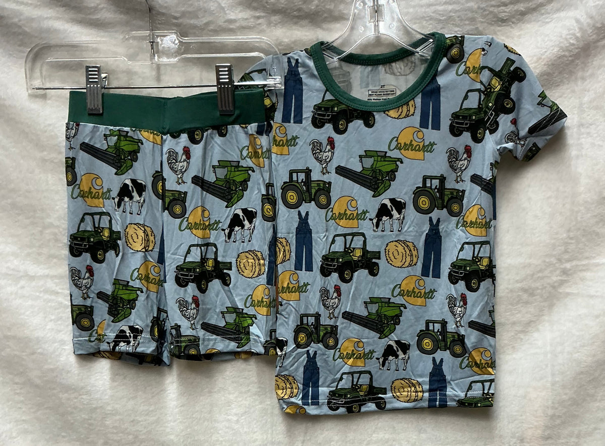 Carhartt farming print shorts and short sleeve shirt