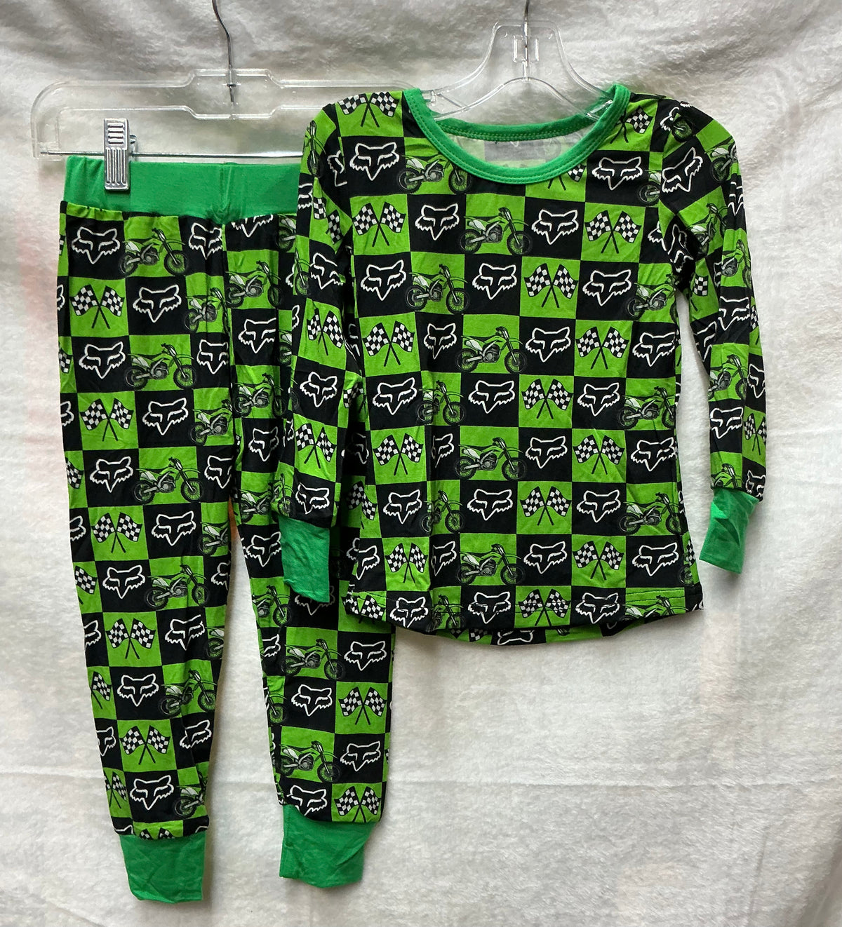 Fox print long pants and long sleeve shirt