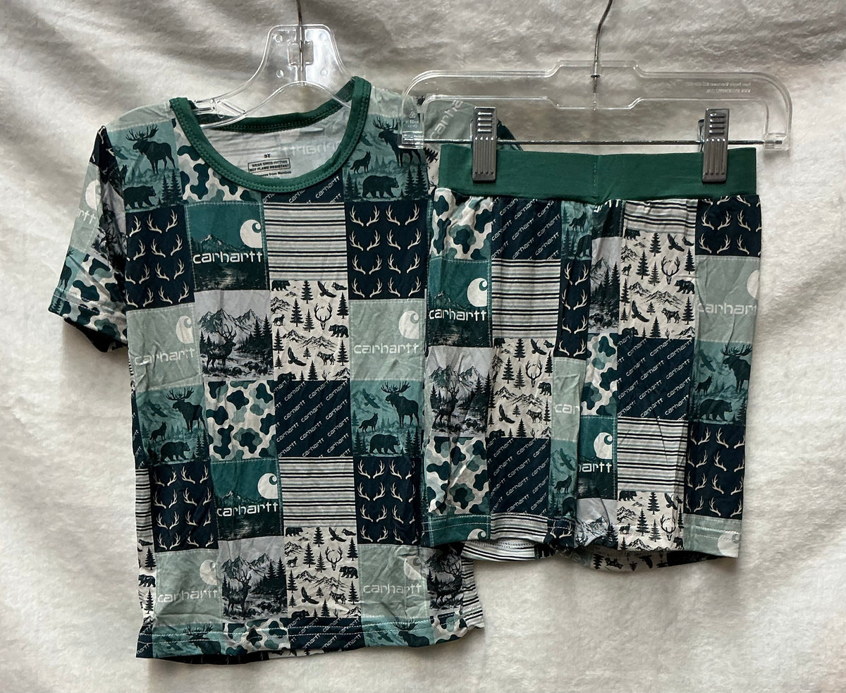 Carhartt print short sleeve and shorts
