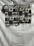 Rodeo print short sleeve and shorts