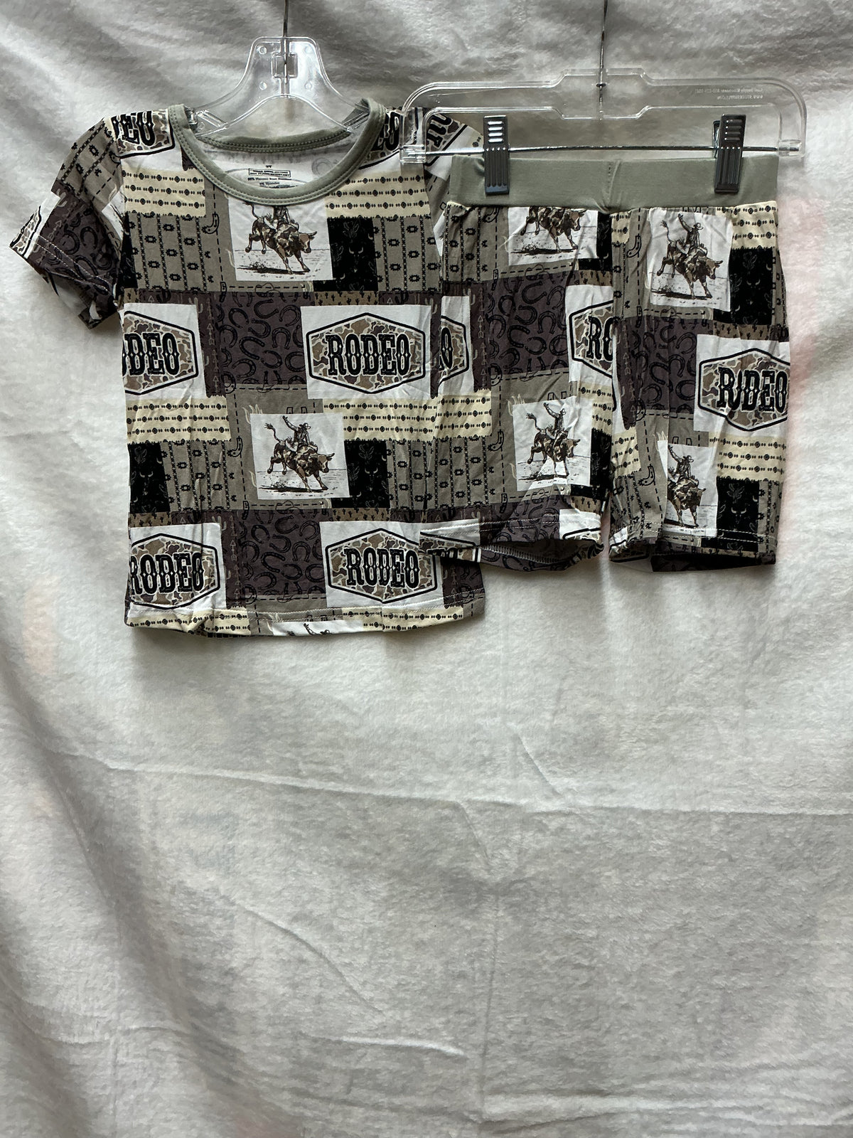 Carhartt Black and White print short sleeve shirt and shorts