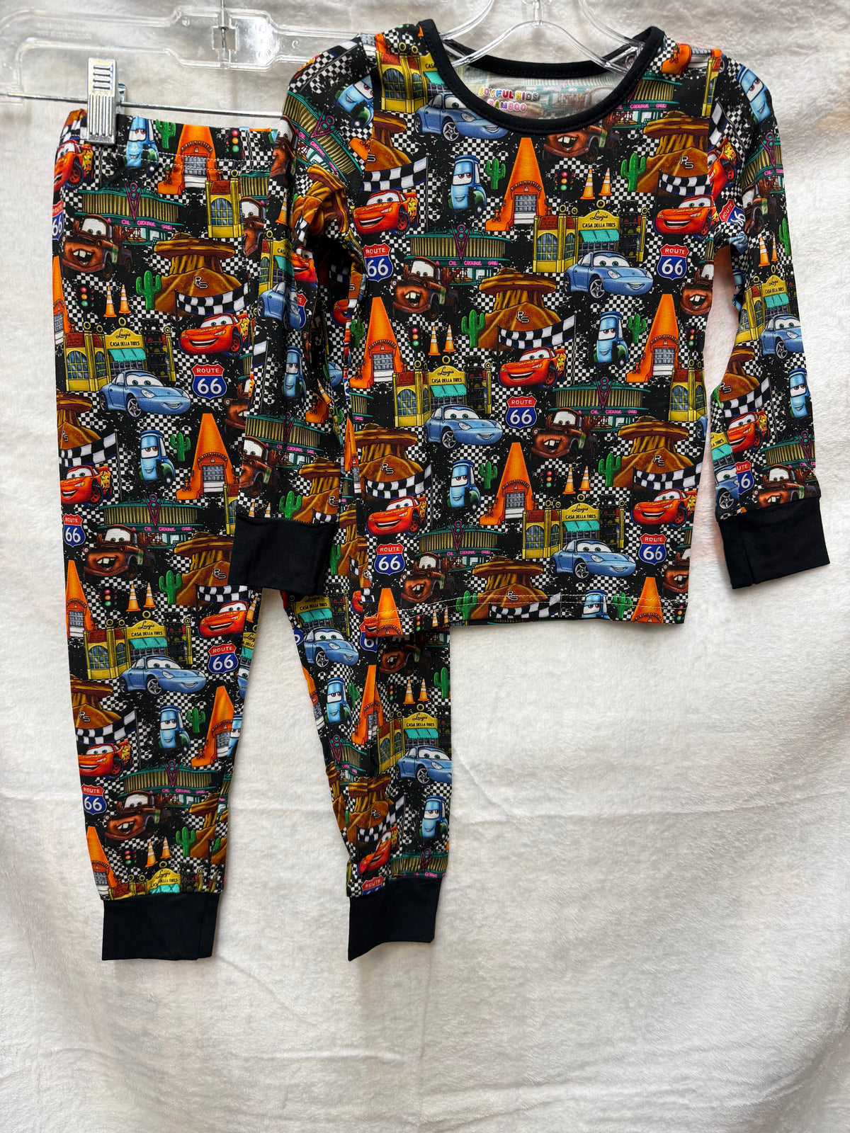 Cars print long sleeve and pants