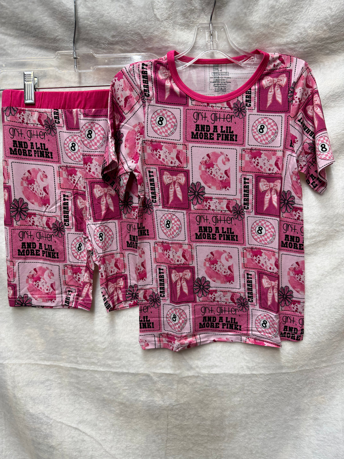 Carhartt Grit Glitter and a lil more pink! print short sleeve and shorts