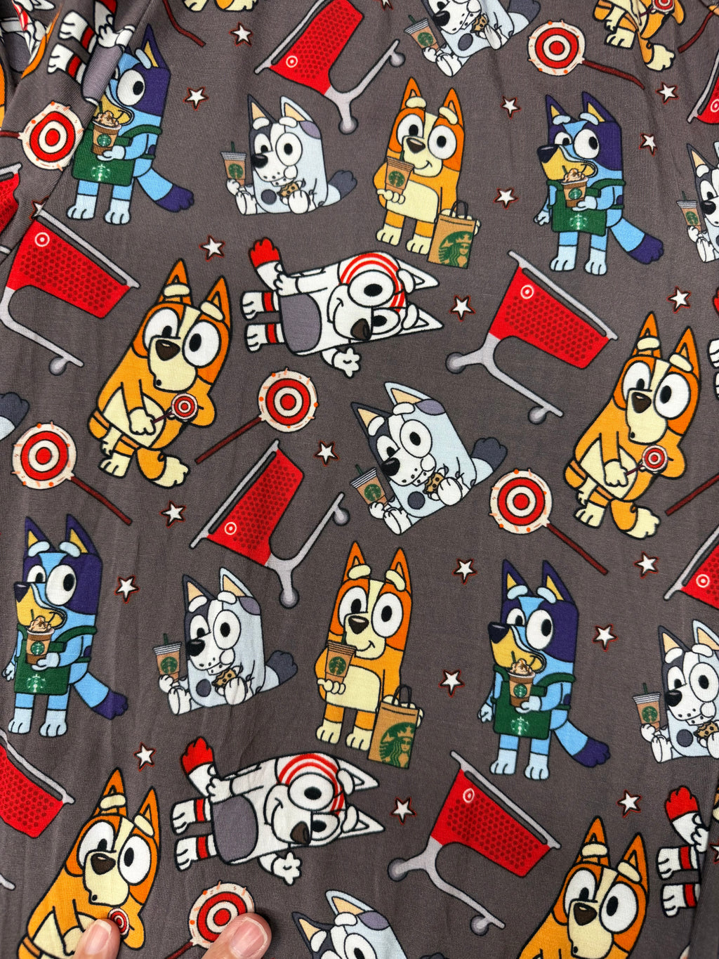 Bluey Target Starbucks print bottoms