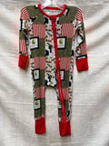 Carhartt Western Christmas tractors print zippie