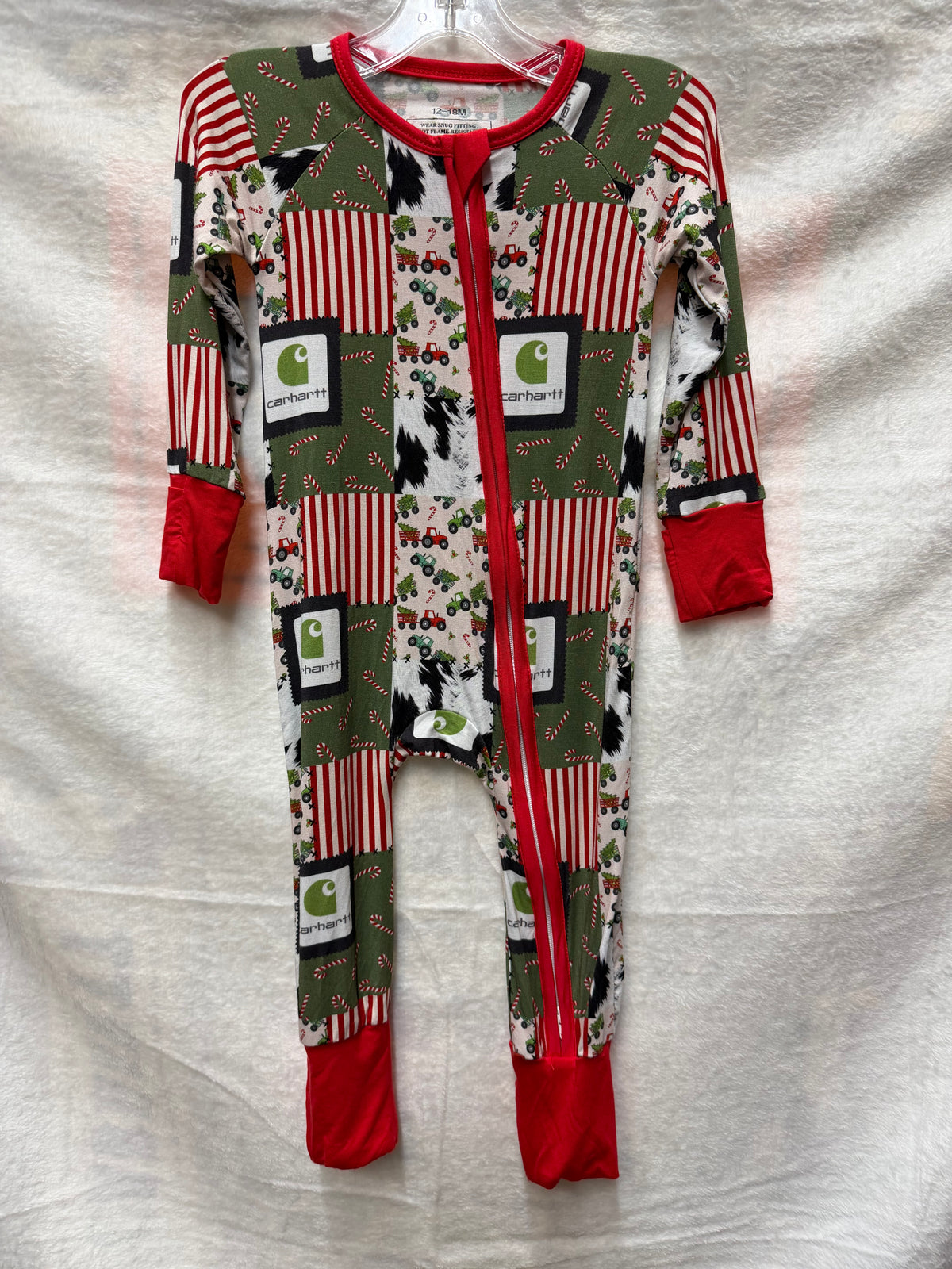 Carhartt Western Christmas tractors print zippie