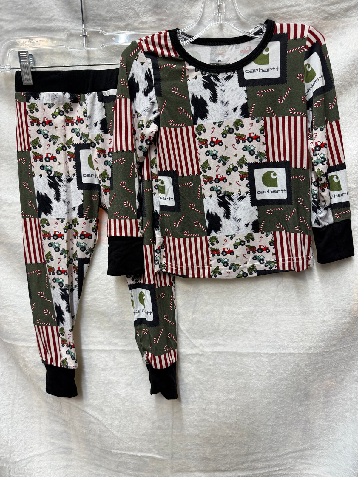 Carhartt Western Christmas tractors print long sleeves and pants