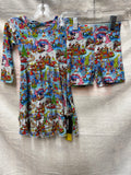 Mickey Grinch Christmas scene print twirl dress with bow back