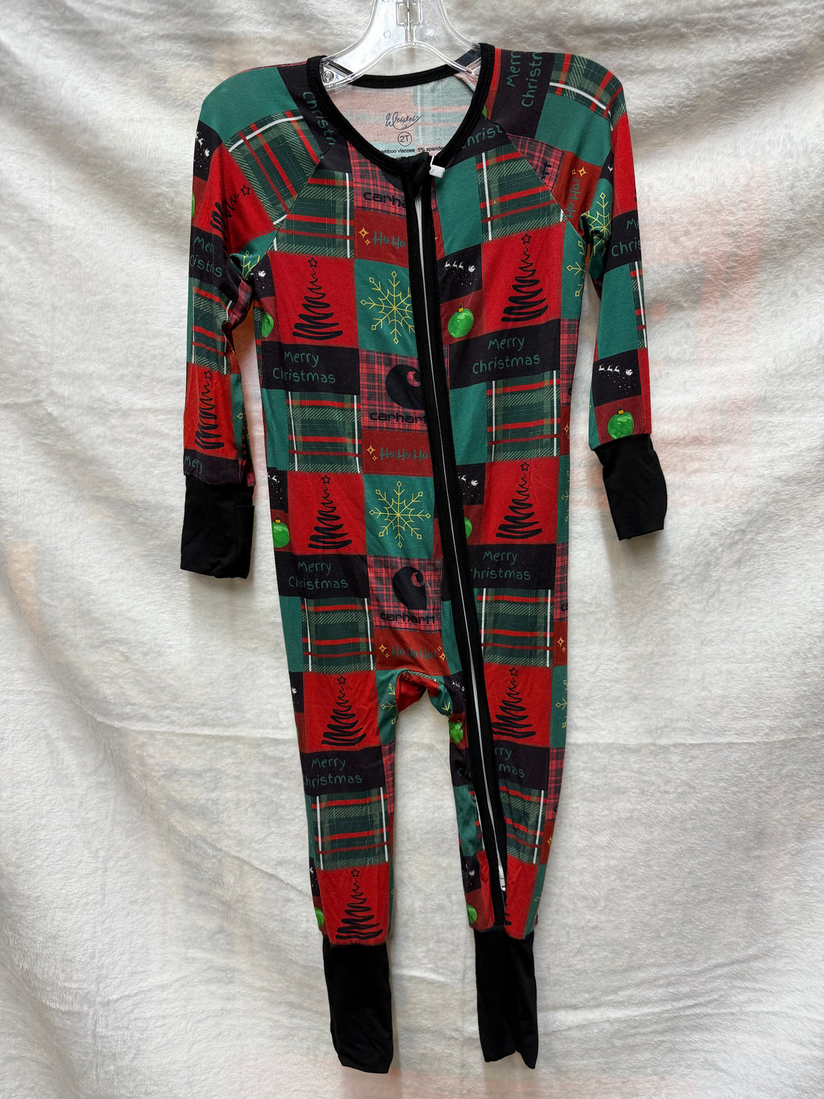 Carhartt Christmas plaid print zippie