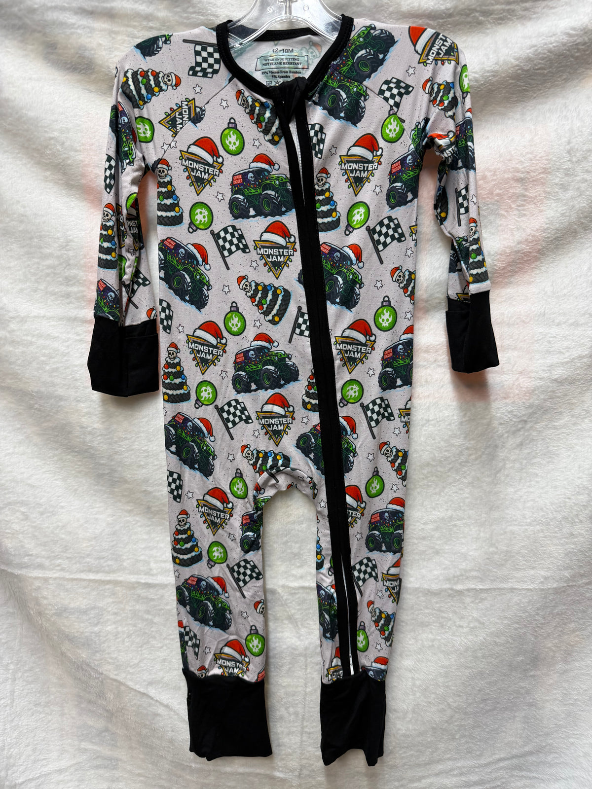 Christmas Monster Jam print zippie