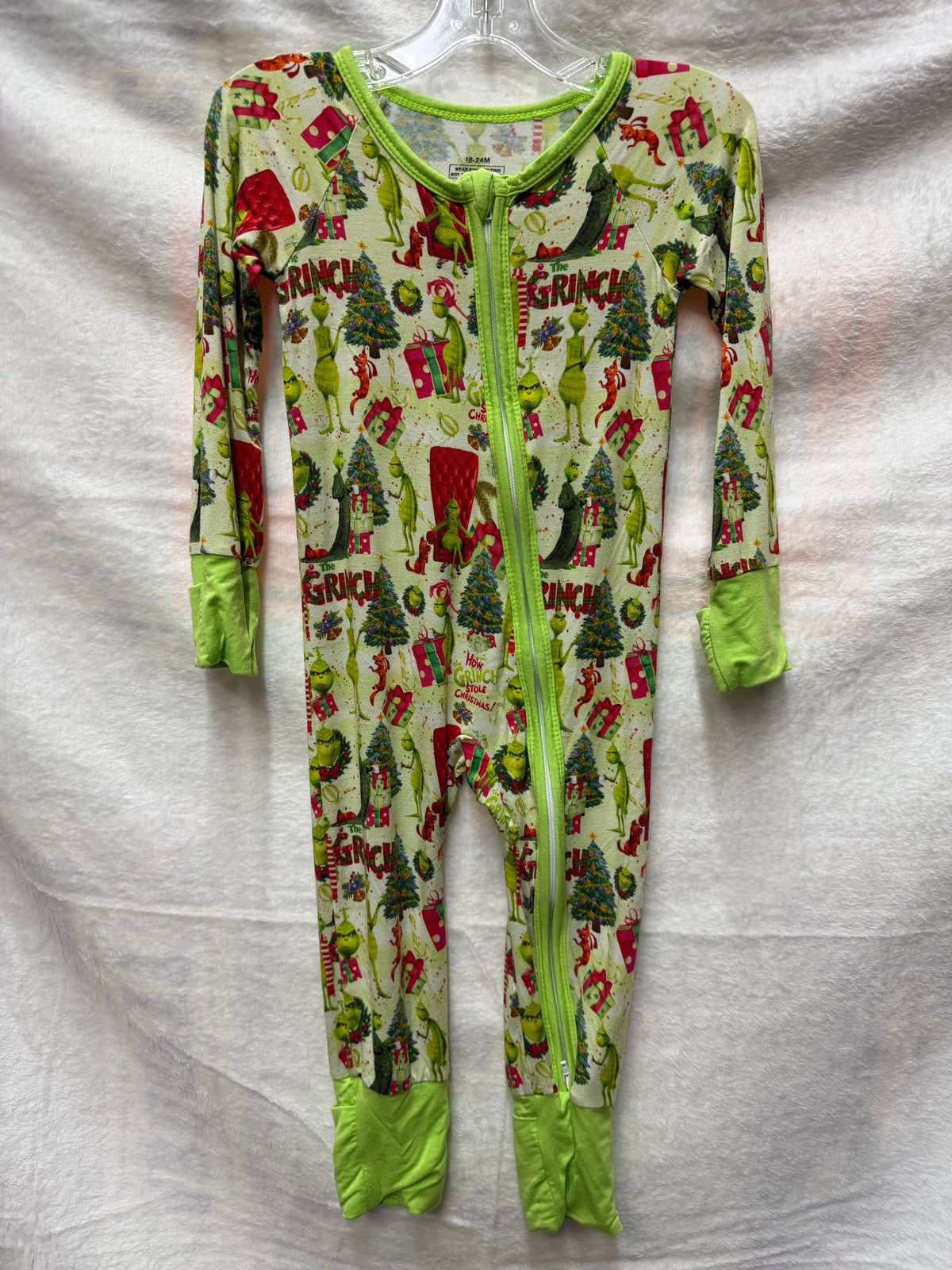 Grinch Christmas print zippie