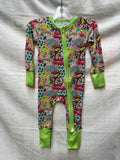 Grinch Christmas Western print zippie