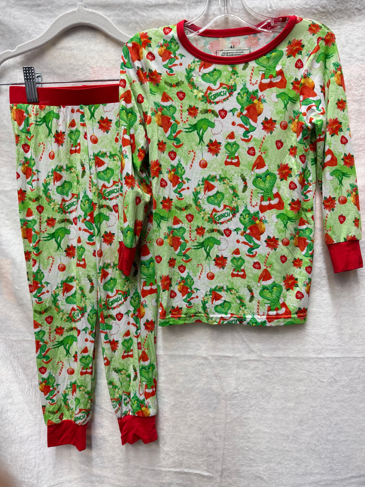Grinch print long sleeve and pants