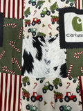 Carhartt Christmas Western tractors print bottoms